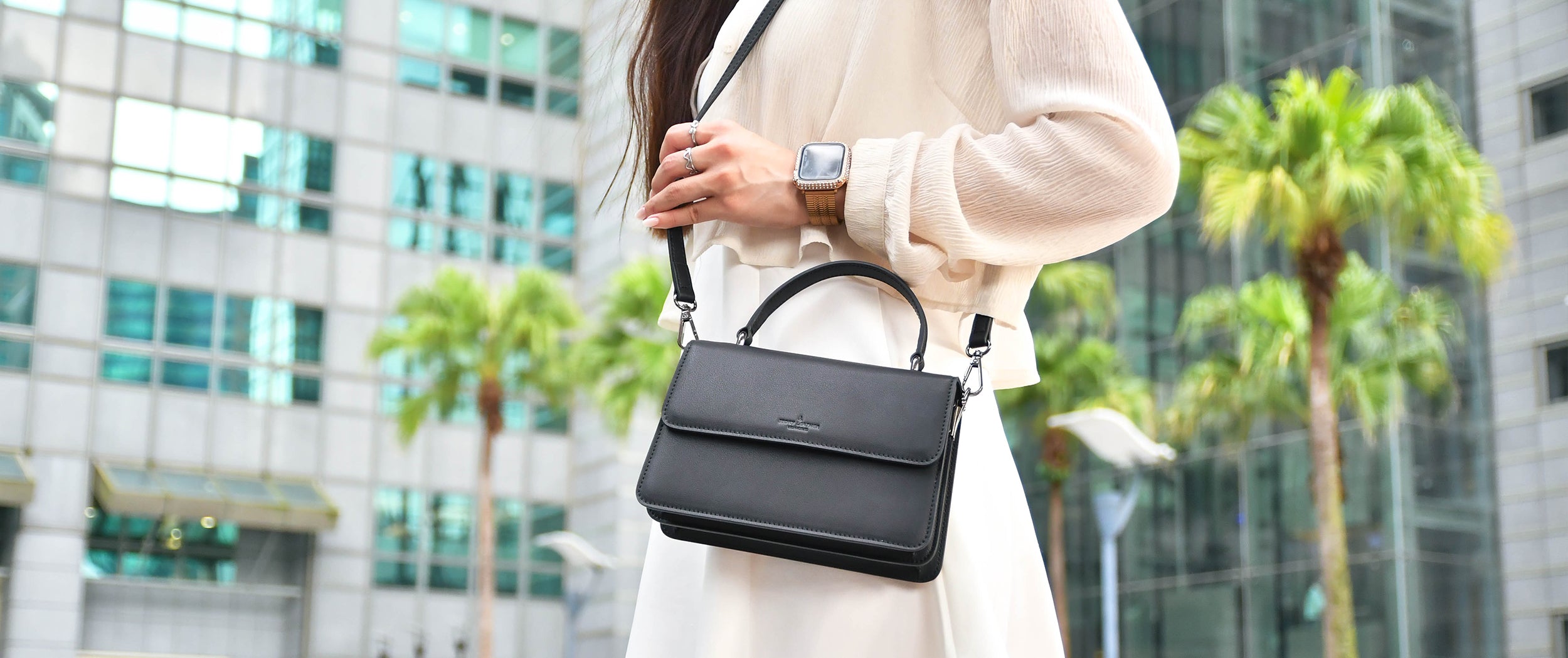 Arc Convertible Satchel - Black