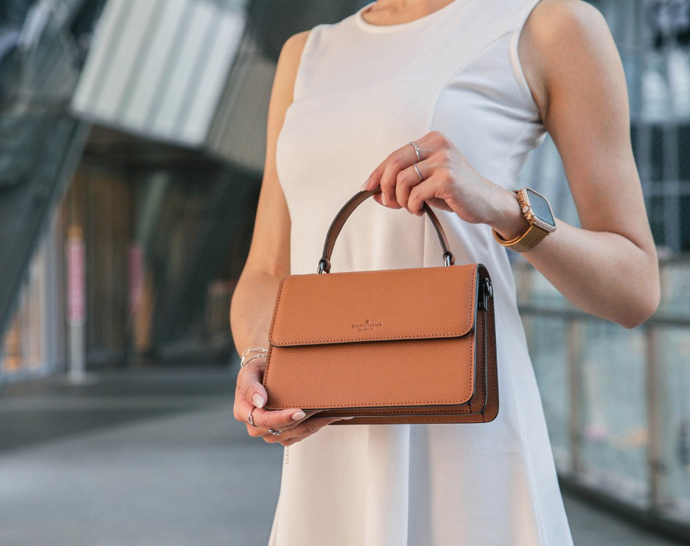 Arc Convertible Satchel - Chestnut