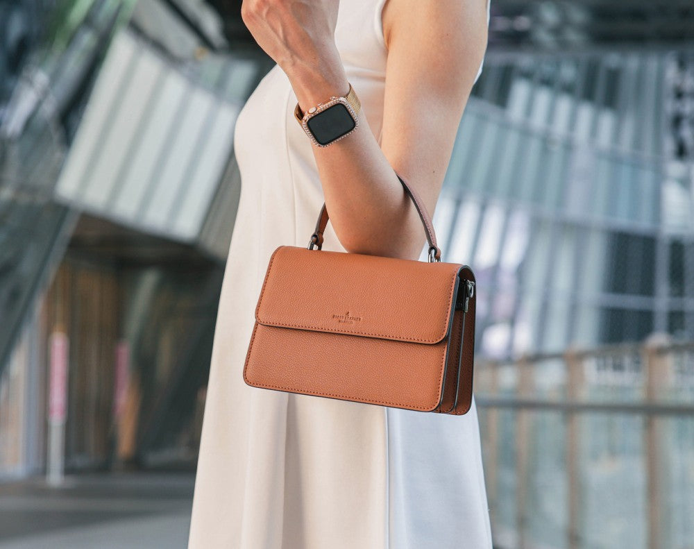 Arc Convertible Satchel - Chestnut