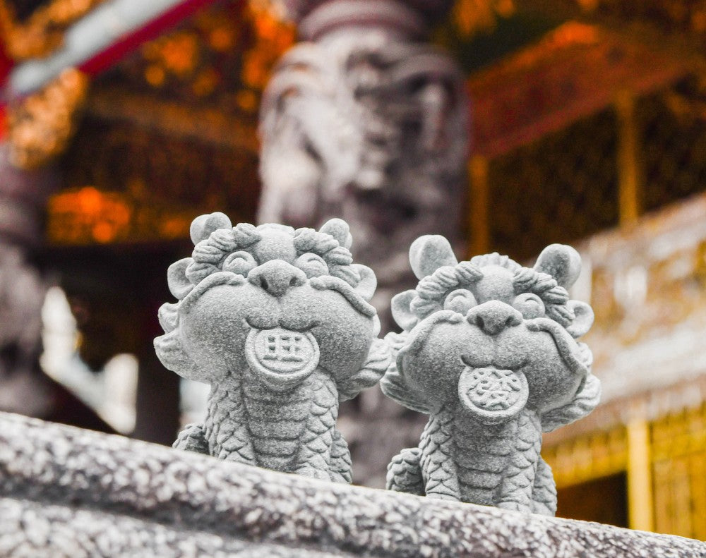 WongFa Miniature Qilin Stone Figurines