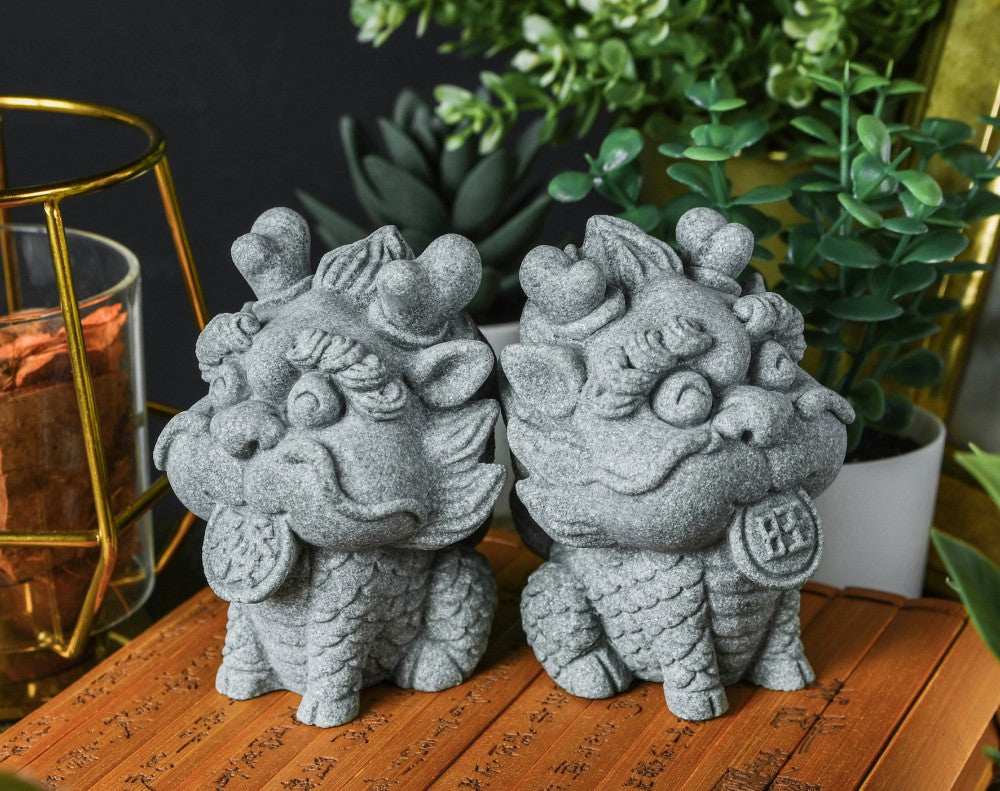 WongFa Miniature Qilin Stone Figurines