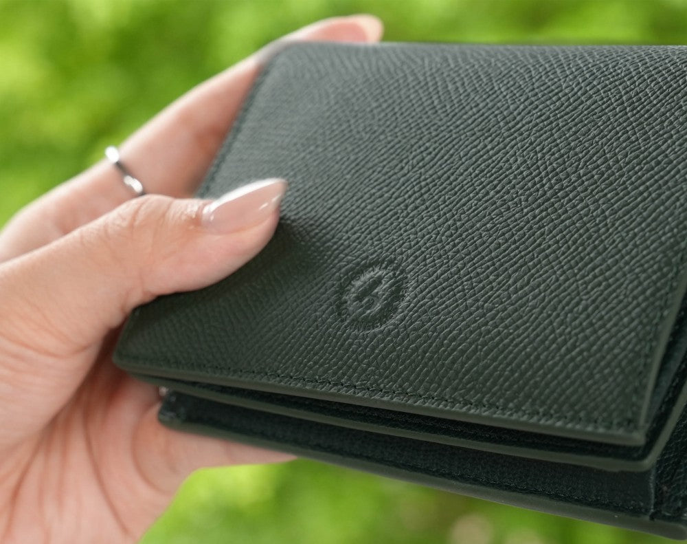 Carina Wallet v2 - Olive Green Convertible Leather Wallet Bag