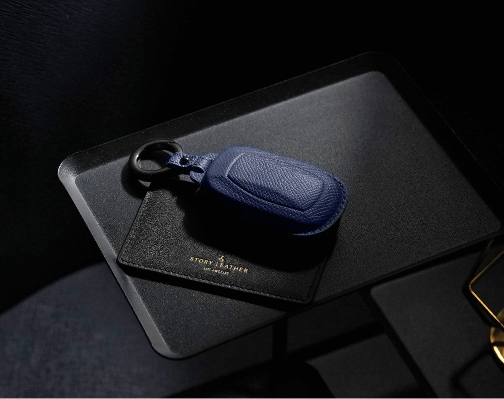 Blue Leather Key Cover for Honda Smart Key (Style O3)