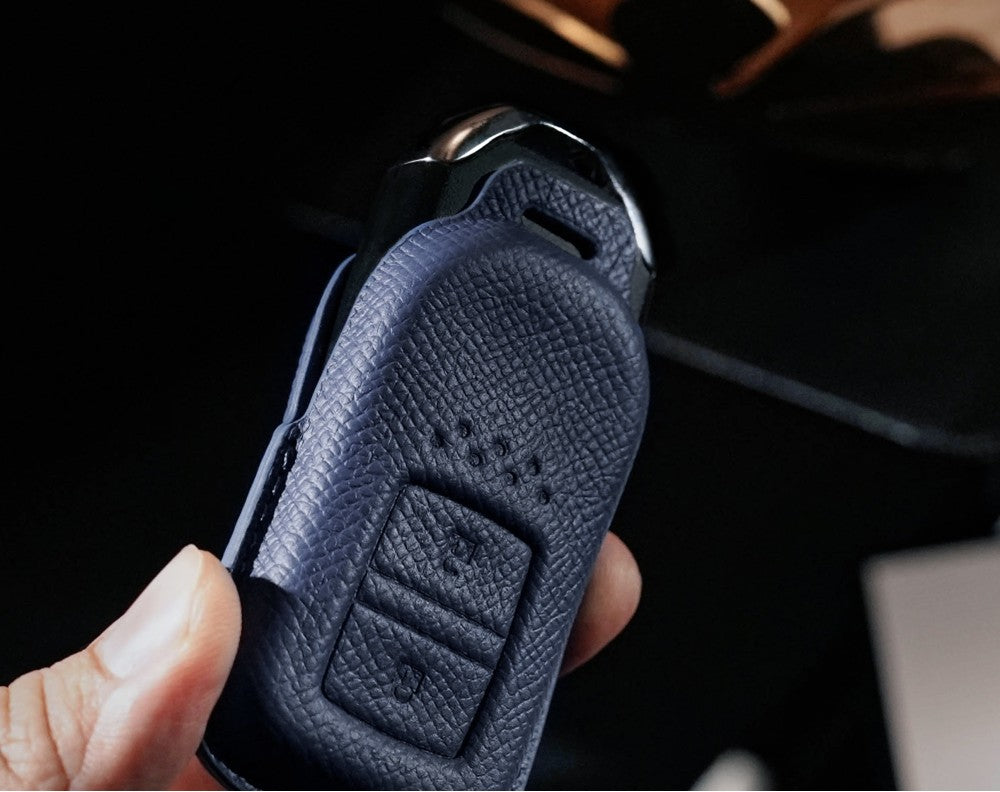 Blue Leather Key Cover for Honda Smart Key (Style R2)