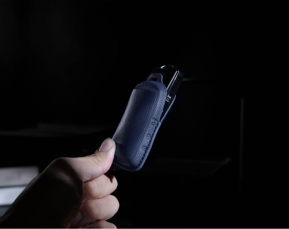 Blue Leather Key Cover for Mazda Smart Key (Style S3)