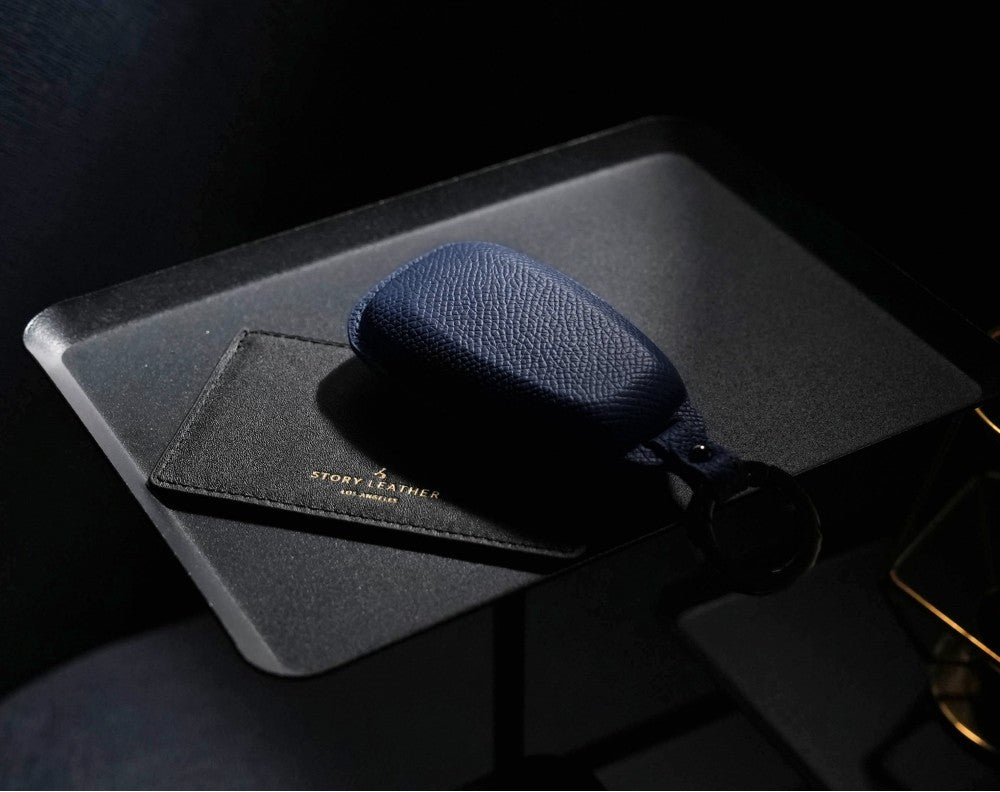 Blue Leather Key Cover for Subaru Smart Key (Style O3)
