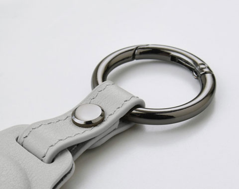 AirTag Leather Keychain - Grey