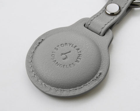 AirTag Leather Keychain - Grey
