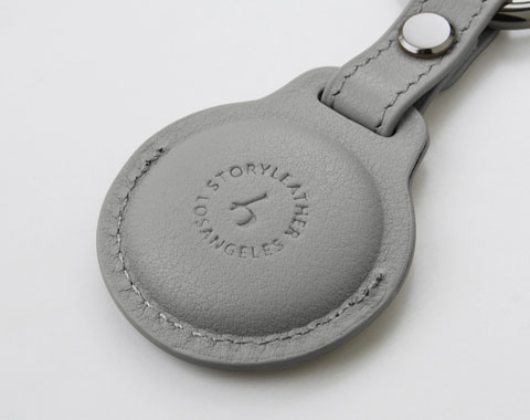 AirTag Leather Keychain - Grey
