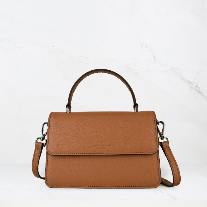 Arc Convertible Satchel - Chestnut