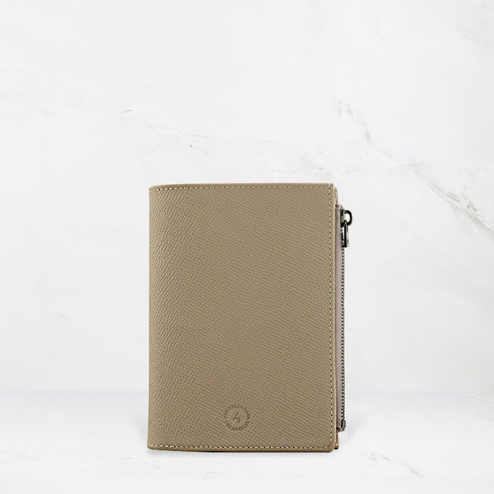 Featherly Passport Wallet - Khaki Cross-Hatch Texture