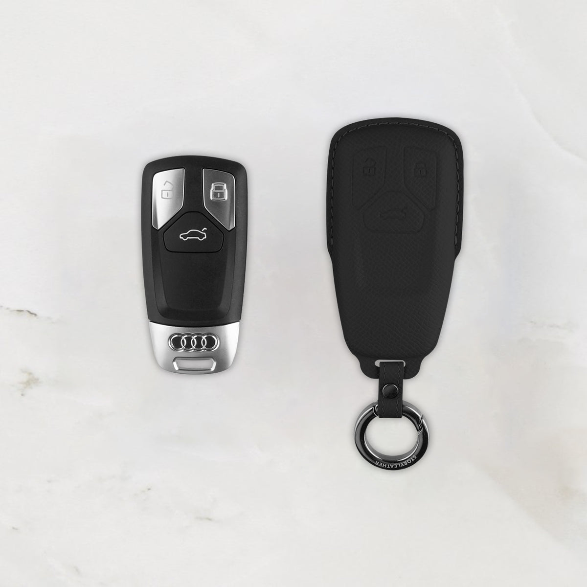 Black Audi key cover