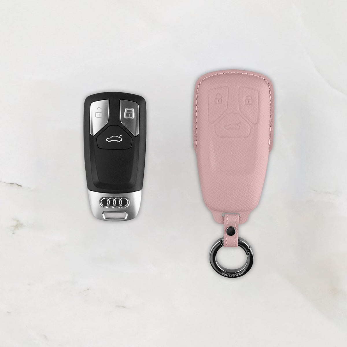 Pink Audi key cover