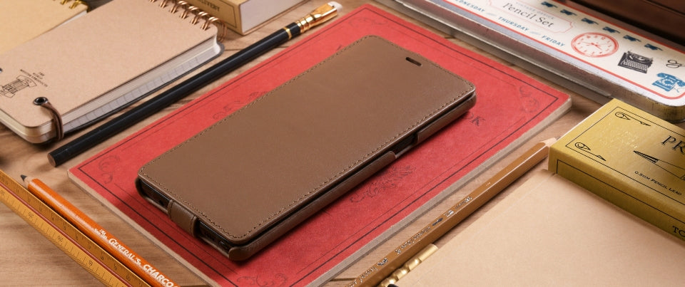 Down Flip Leather Case