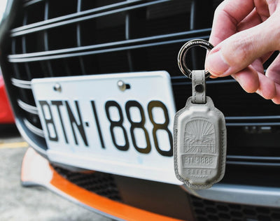 Ping 'An Leather Keychain & Hanging Tag