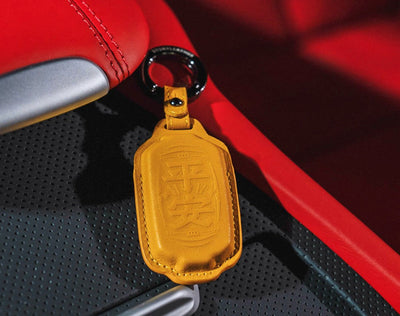 Ping 'An Leather Keychain & Hanging Tag