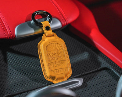 Ping 'An Leather Keychain & Hanging Tag