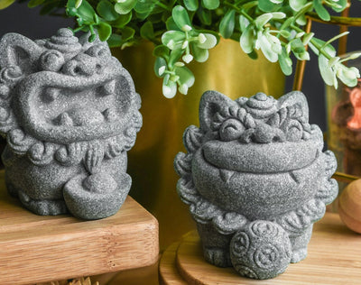FooHa Miniature Foo Dogs Stone Figurines
