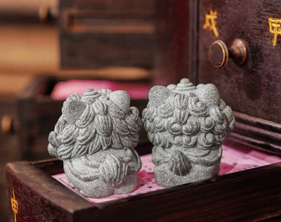 FooHa Miniature Foo Dogs Stone Figurines
