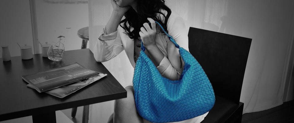 Victoria Woven Hobo Bag