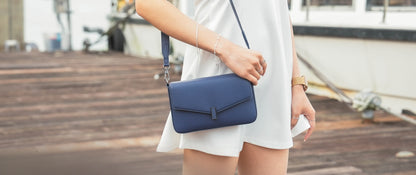 Nomi Bag - Japanese Vegan Leather in Blue