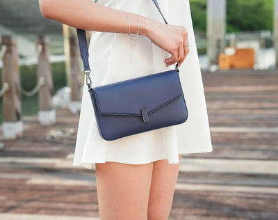 Nomi Bag - Japanese Vegan Leather in Blue