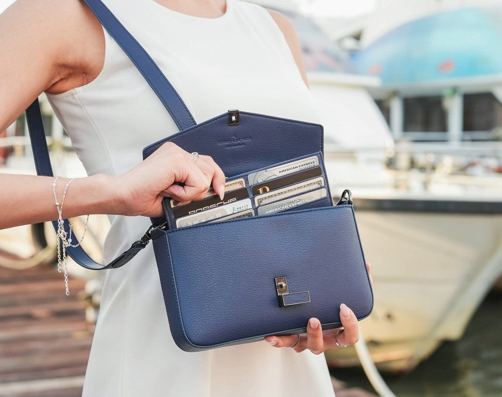 Nomi Bag - Japanese Vegan Leather in Blue