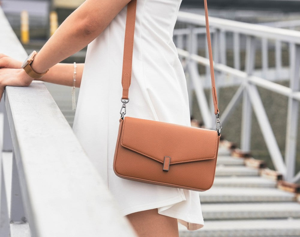 Nomi Bag - Japanese Vegan Leather in Chestnut