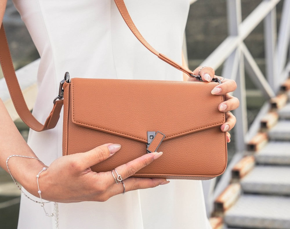 Nomi Bag - Japanese Vegan Leather in Chestnut