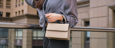 Arc Convertible Satchel - Beige