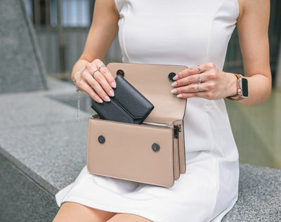 Arc Convertible Satchel - Beige