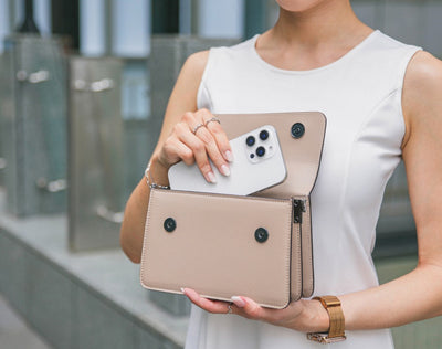 Arc Convertible Satchel - Beige