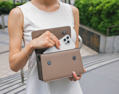 Arc Convertible Satchel - Khaki
