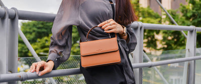 Arc Convertible Satchel - Chestnut