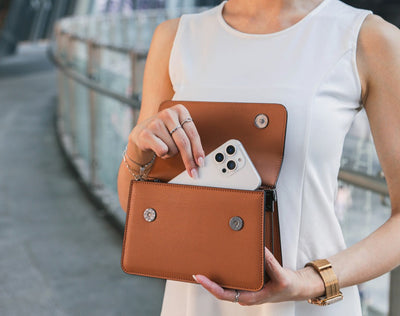 Arc Convertible Satchel - Chestnut