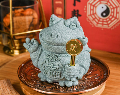 WaWa Frog's Key to Wealth Stone Figurine