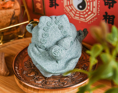 WaWa Frog's Key to Wealth Stone Figurine