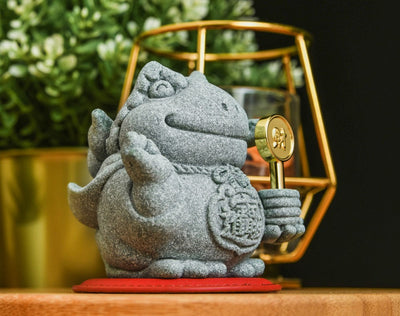 WaWa Frog's Key to Wealth Stone Figurine
