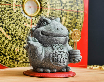 WaWa Frog's Key to Wealth Stone Figurine