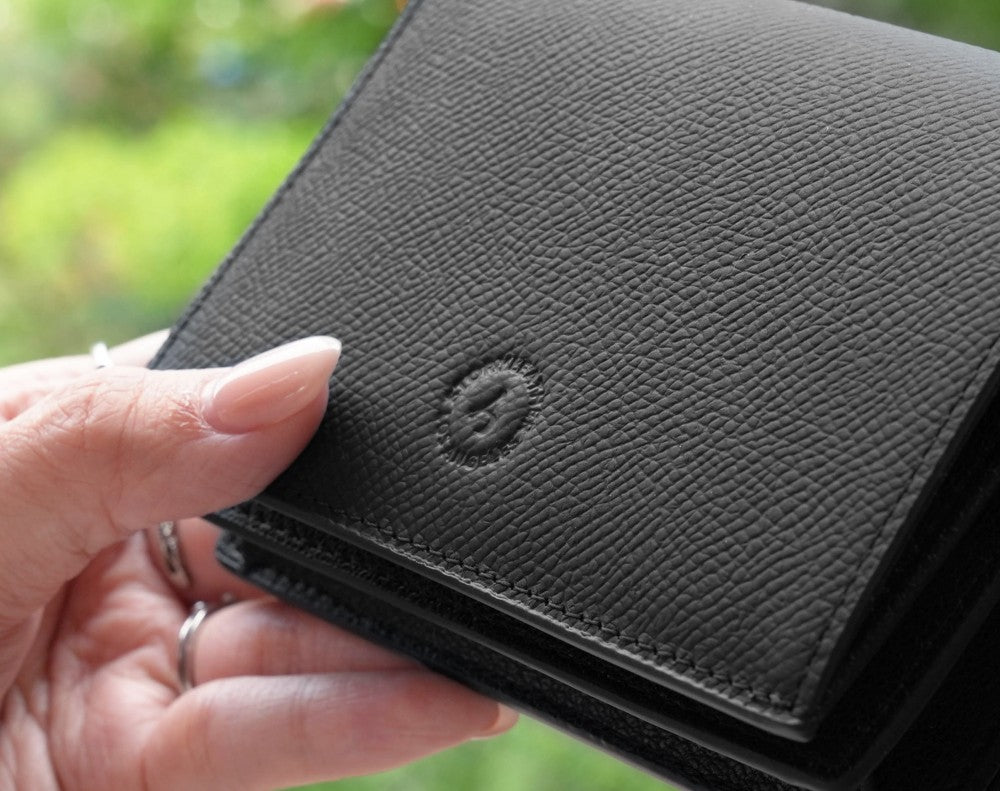 Carina Wallet v2 - Black Convertible Leather Wallet Bag
