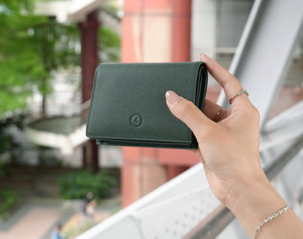 Carina Wallet v2 - Olive Green Convertible Leather Wallet Bag