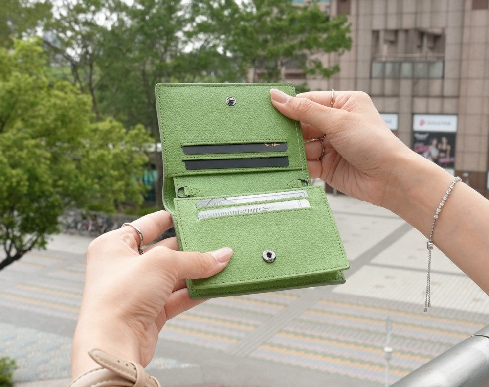 Carina Wallet v2 - Matcha Green Convertible Leather Wallet Bag
