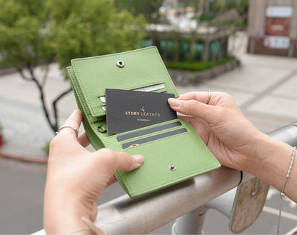 Carina Wallet v2 - Matcha Green Convertible Leather Wallet Bag