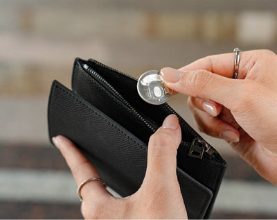 Featherly Passport Wallet - Black Cross-Hatch Texture