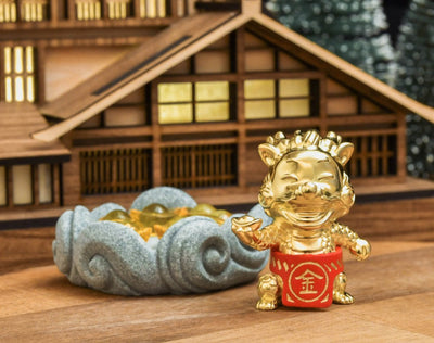 Ingot the Golden Baby Dragon + Cloud Chariot