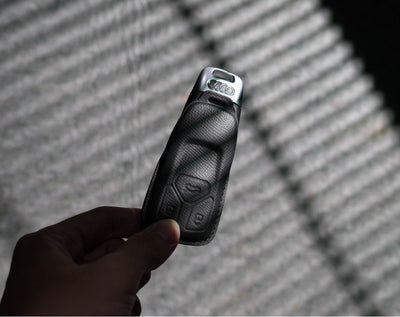 Black Leather Key Cover for Audi Smart Key (Style T3)
