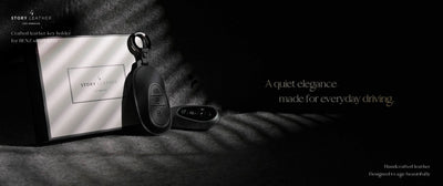 Black Leather Key Cover for Mercedes-Benz Smart Key (Style O3)