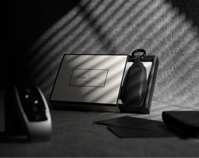 Black Leather Key Cover for Mercedes-Benz Smart Key (Style R3)