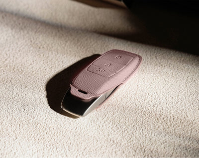 Pink Leather Key Cover for Mercedes-Benz Smart Key (Style R3)