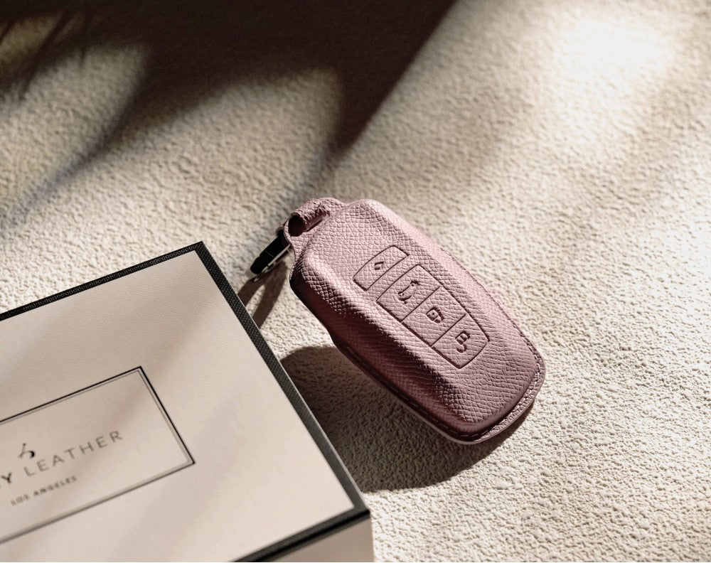 Pink Leather Key Cover for BMW Smart Key (Style R4)